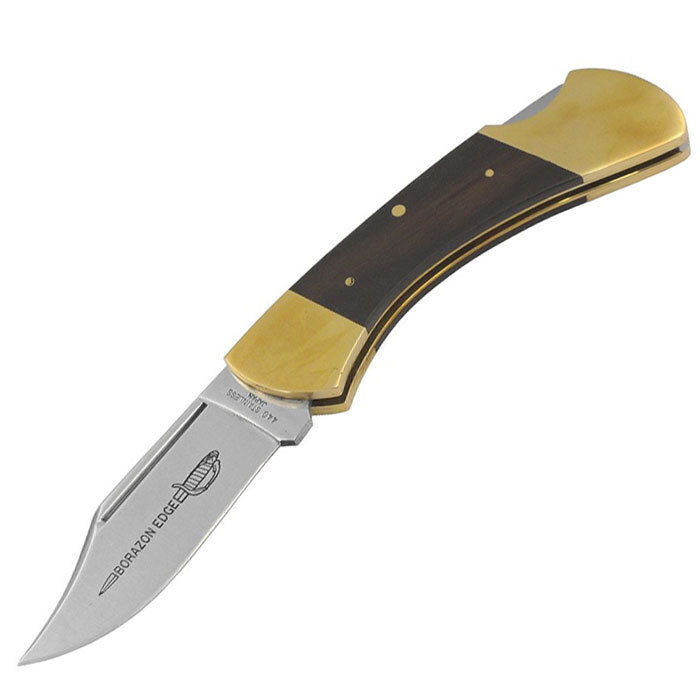 フォールディングナイフ 4インチ ボラゾン ジャカランダ 10cm 440stainless JAPAN ナイフケース付き セトメード SK-002/送料無料拍卖