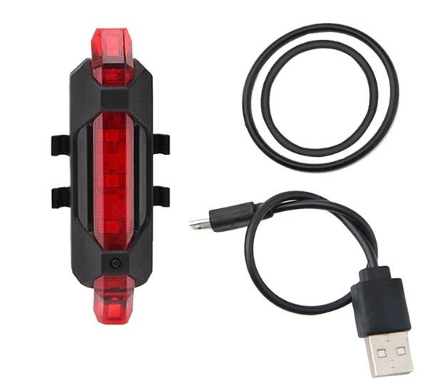 送料無料 未使用品 自転車テールライト 赤 レッド バックライト USB 充電 防水 リア f5拍卖