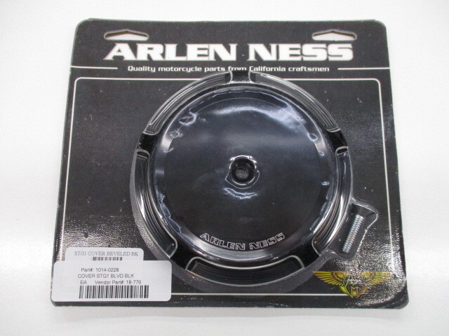 ■送料負担新品■Arlen Ness Big Sucker Stage1 エアクリーナーキット&Beveled Blackエアクリーナーカバーset拍卖