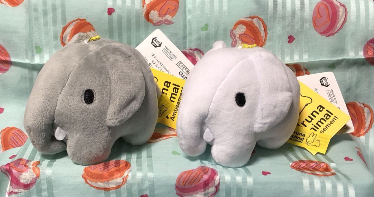 Bruna Animal ブルーナアニマル miffy ミッフィー TAiTO ぬいぐるみ マスコット アミューズメント ゾウ グレー ホワイト タグ付 2点セット拍卖