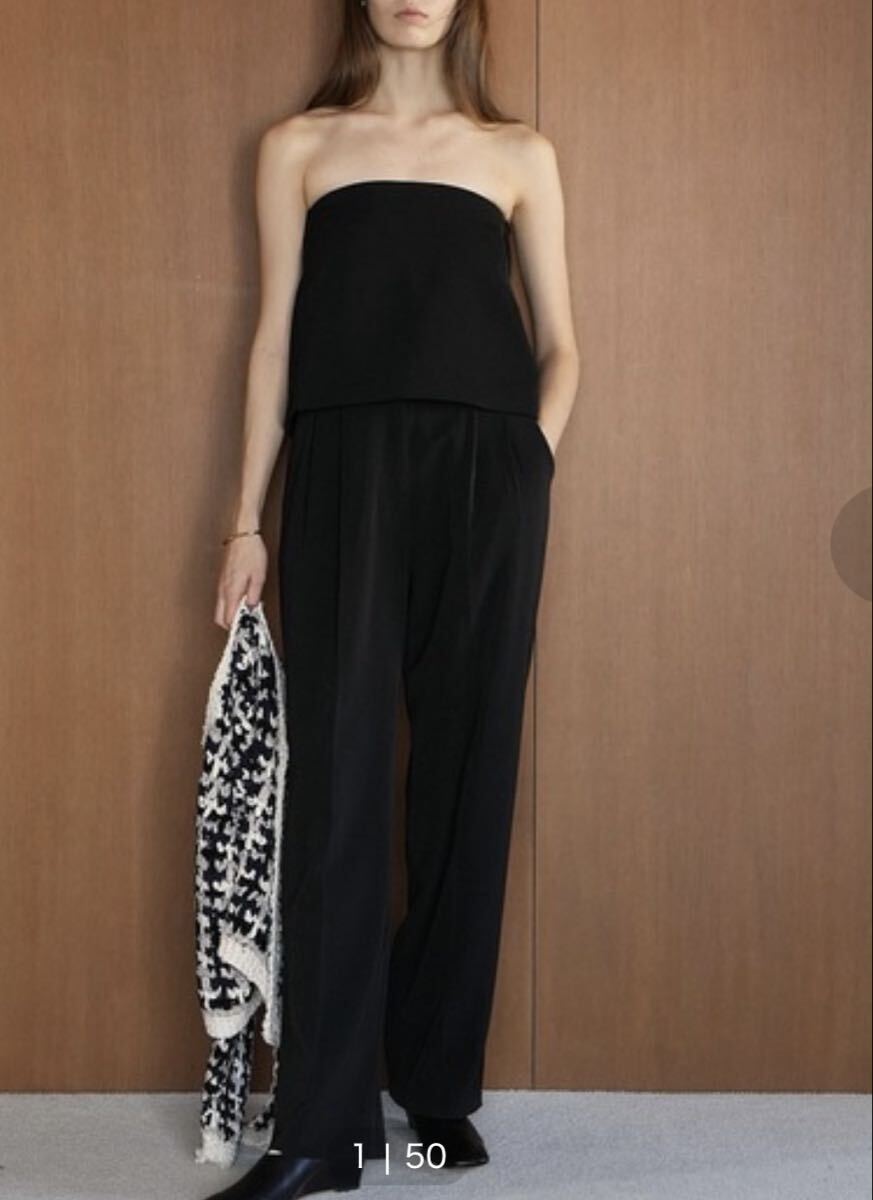 【CLANE】2WAY BUSTIER PANTS_クラネ ブラック セットアップ拍卖