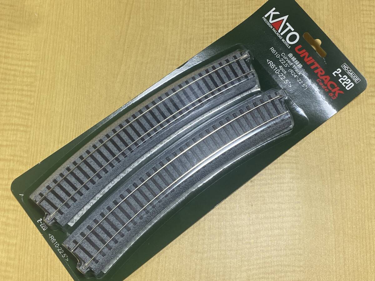KATO HOゲージ 2-220 ユニトラック 曲線線路 R610-22.5° 4本セット拍卖