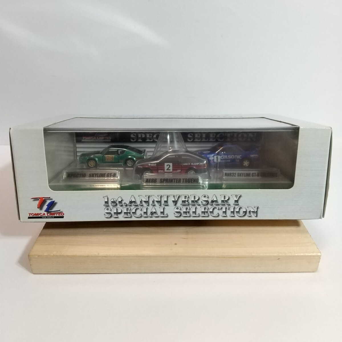 トミカリミテッド 1st アニバーサリースペシャルセレクション 3台入り 1/64スケール KPGC110 AE86 BNR32 GT-R 土屋圭市 星野一義拍卖