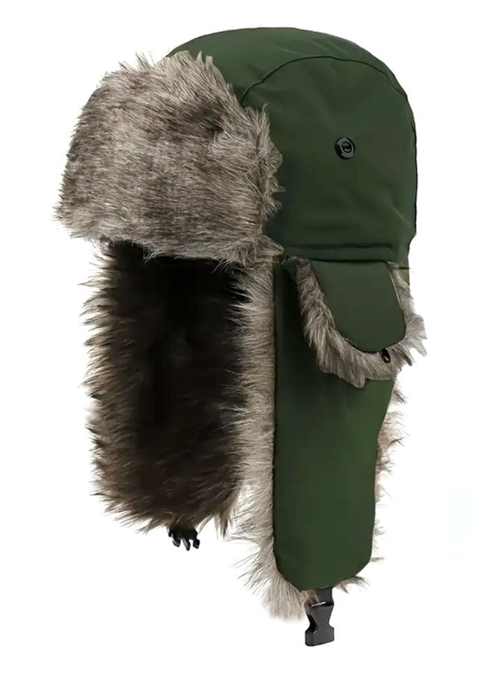 新品 トラッパーハット ボンバーキャップ アーミーグリーン カーキ 625 パイロットハット 帽子 ロシア帽 イヤーウォーマー ミリタリー 戦闘拍卖