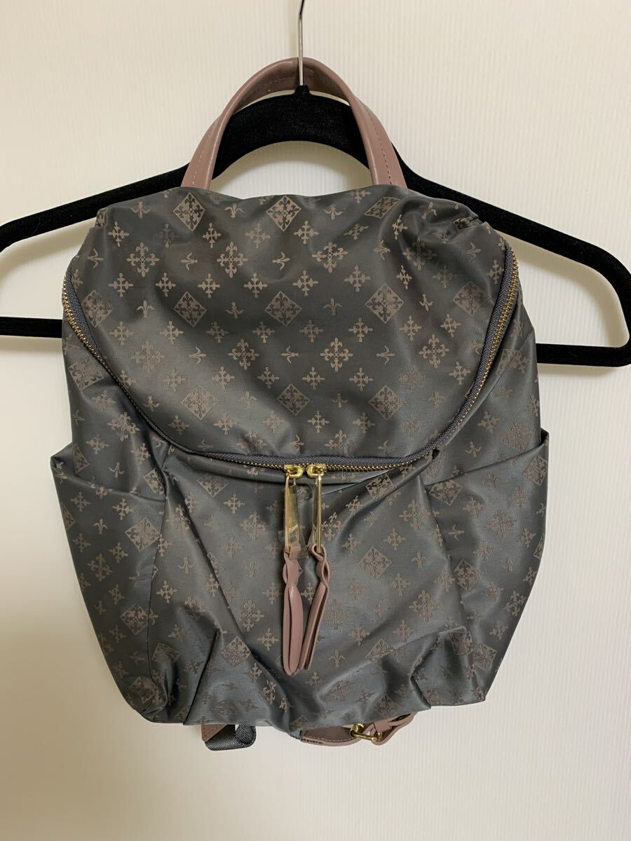 russet ラシット リュックサック タウン/カジュアル/カバン バックパック/モノグラム 総柄/背面ポケット/USED拍卖