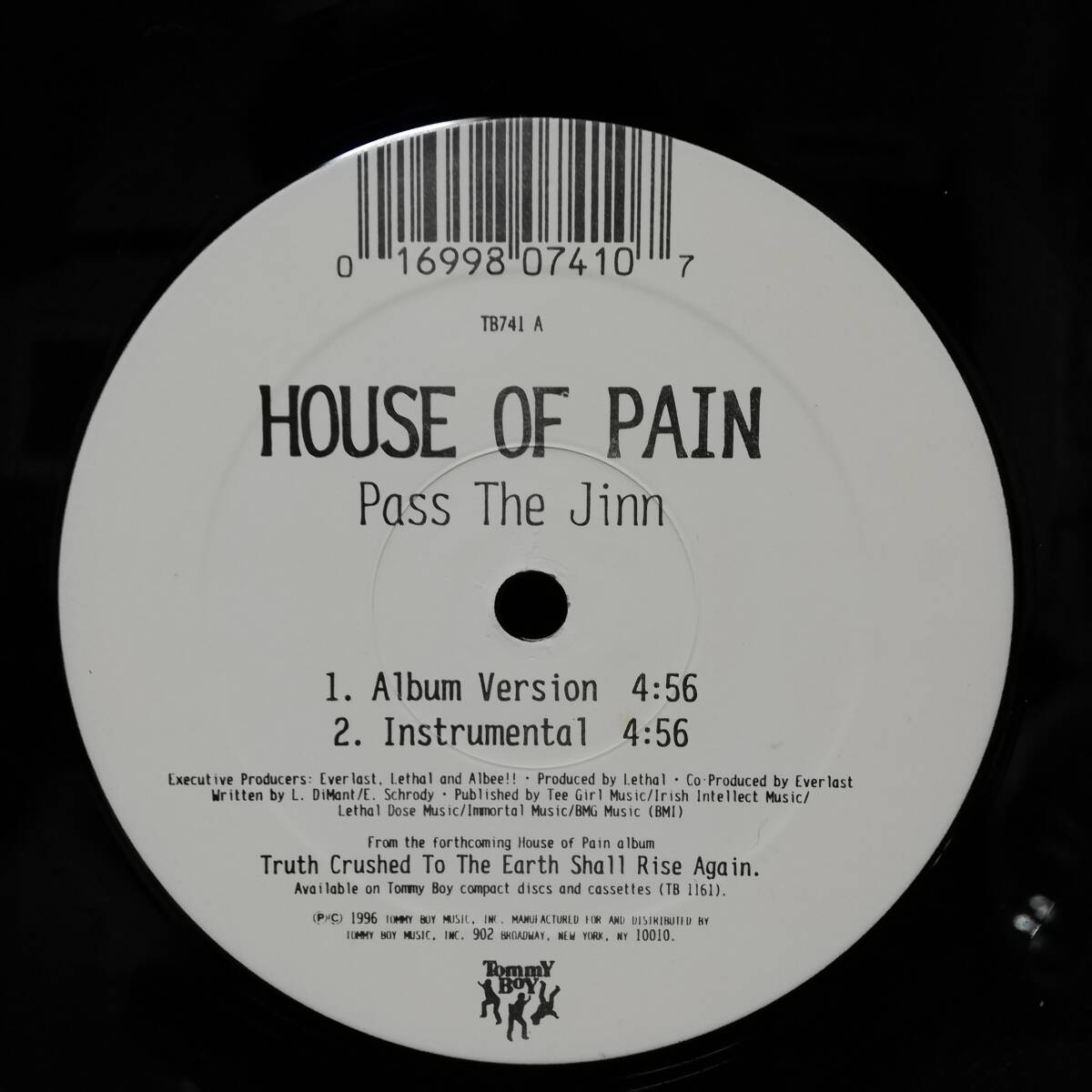 【12''】 House Of Pain - Pass The Jinn / Heart Full Of Sorrow - TB 741 *33拍卖