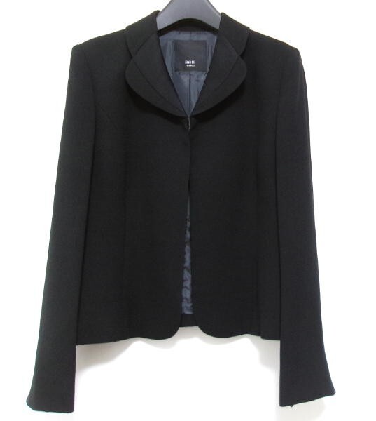 新品★自由区 FORMAL★ブラックフォーマル ジャケット 11号40★高級トリアセテート拍卖