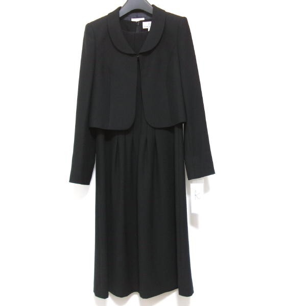 新品★組曲 NOIR★ブラックフォーマル ストレッチダブルサテン アンサンブル★ワンピース+ジャケット 2WAYストレッチ★5号 喪服拍卖