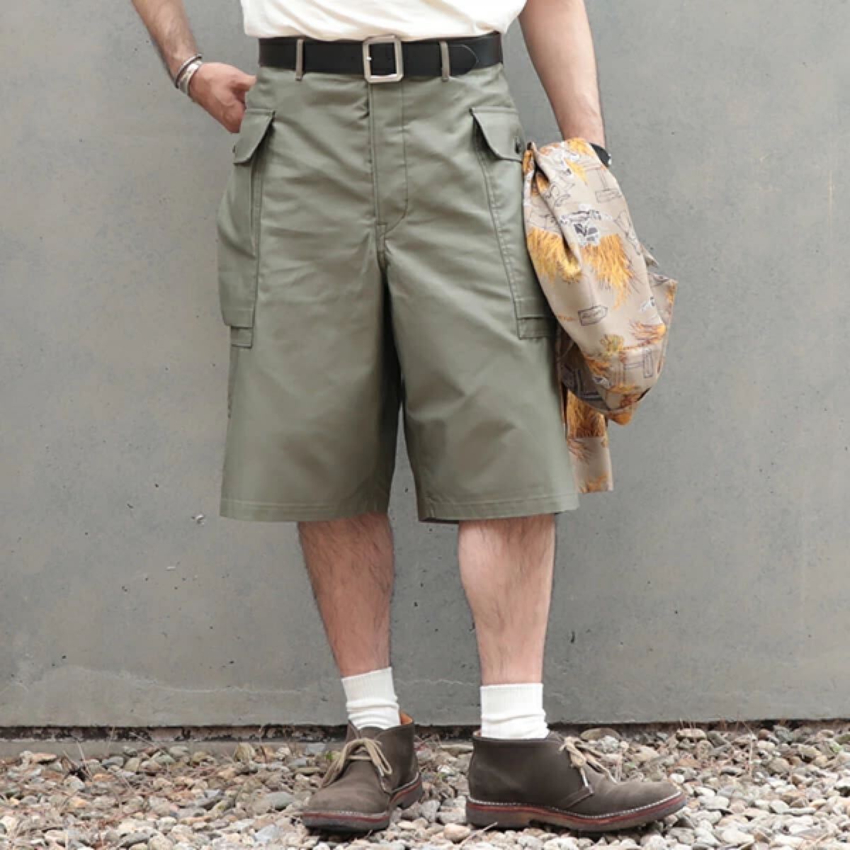 NIGEL CABOURN M-43 MODIFY SHORT LIGHT MOLESKIN 36 ナイジェルケーボン カーゴ パンツ ショーツ ショートパンツ アーミー RAILMAN DENIM拍卖