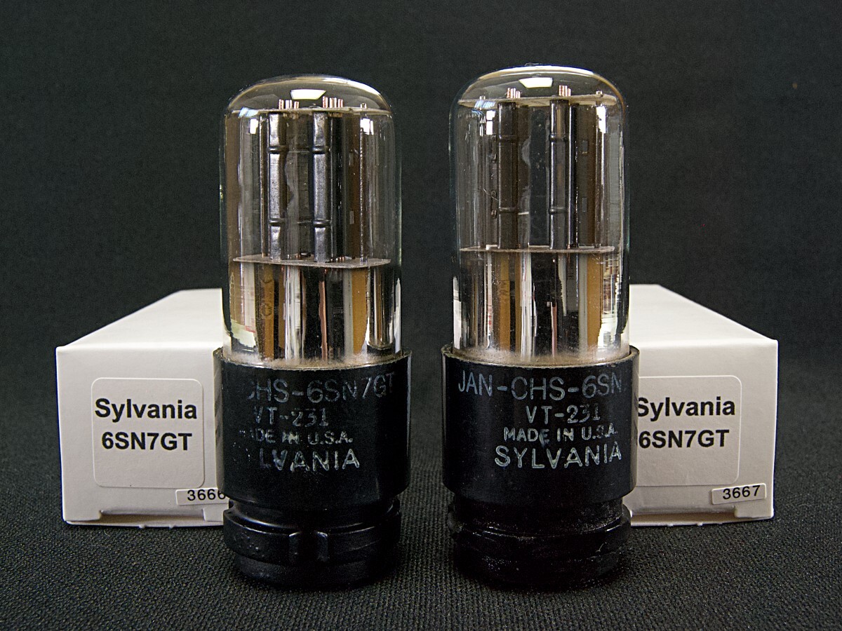 ♪♪Sylvania 6SN7GT Bad Boy NOS品ペア #3666、米シルバニア♪♪拍卖