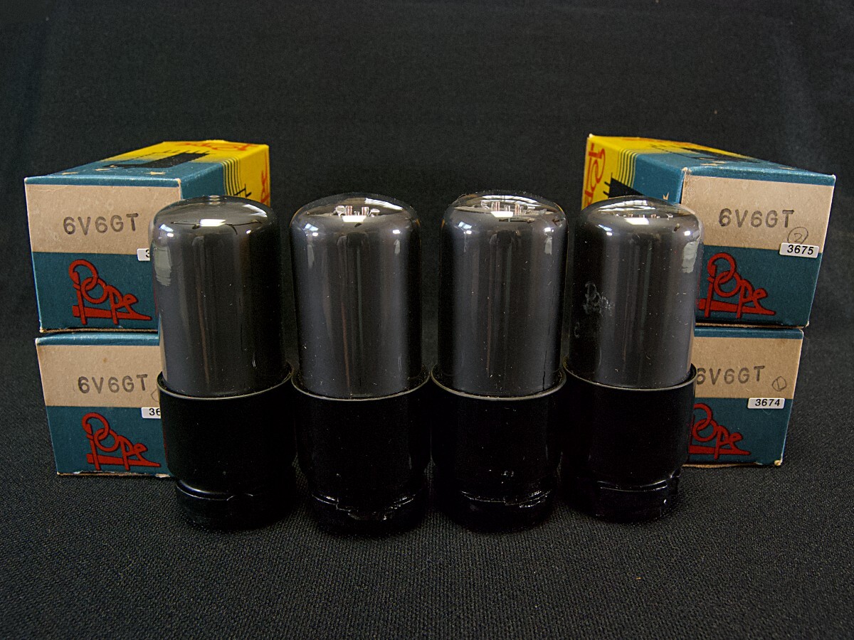 ♪♪POPE 6V6GT 出力管 同一ロット NOS品クォッド #3672、蘭ポープ/フィリップス♪♪拍卖