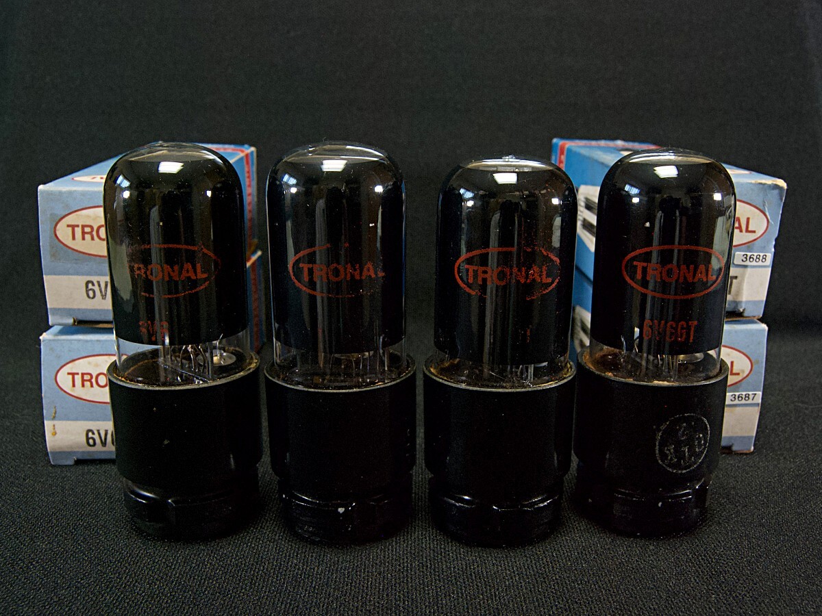 ♪♪Tronal 6V6GT 出力管 NOS品3本+オマケ1本 #3685、トローナル♪♪拍卖