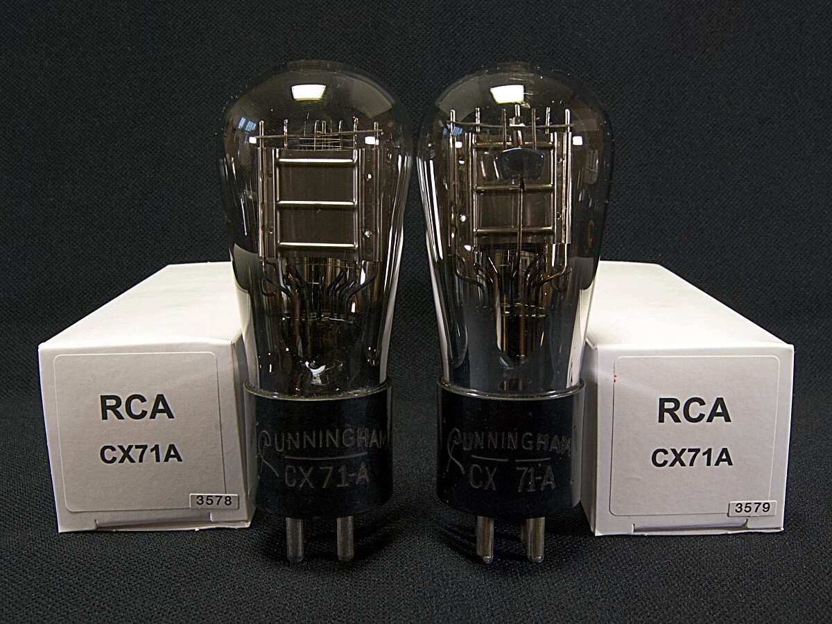 ♪♪RCA Cunningham 71A 出力管 刻印ベース 良品ペア #3578、米RCA♪♪拍卖