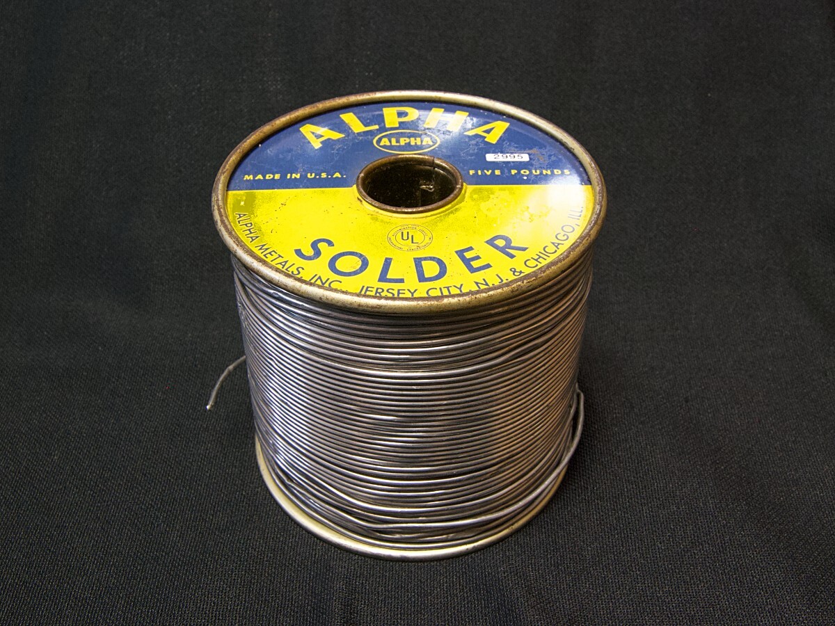 ♪♪Alpha Solder 63/37 1.6mm径 切売り 50cm #2995、アルファ ビンテージ ソルダー ハンダ♪♪拍卖