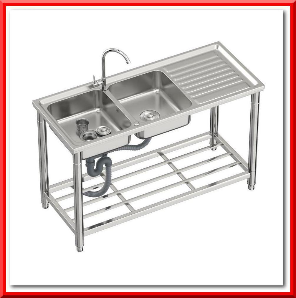【新品】流し台 シンク ステンレス製 蛇口水栓付き 屋外 簡易式 簡単組立 C1200拍卖