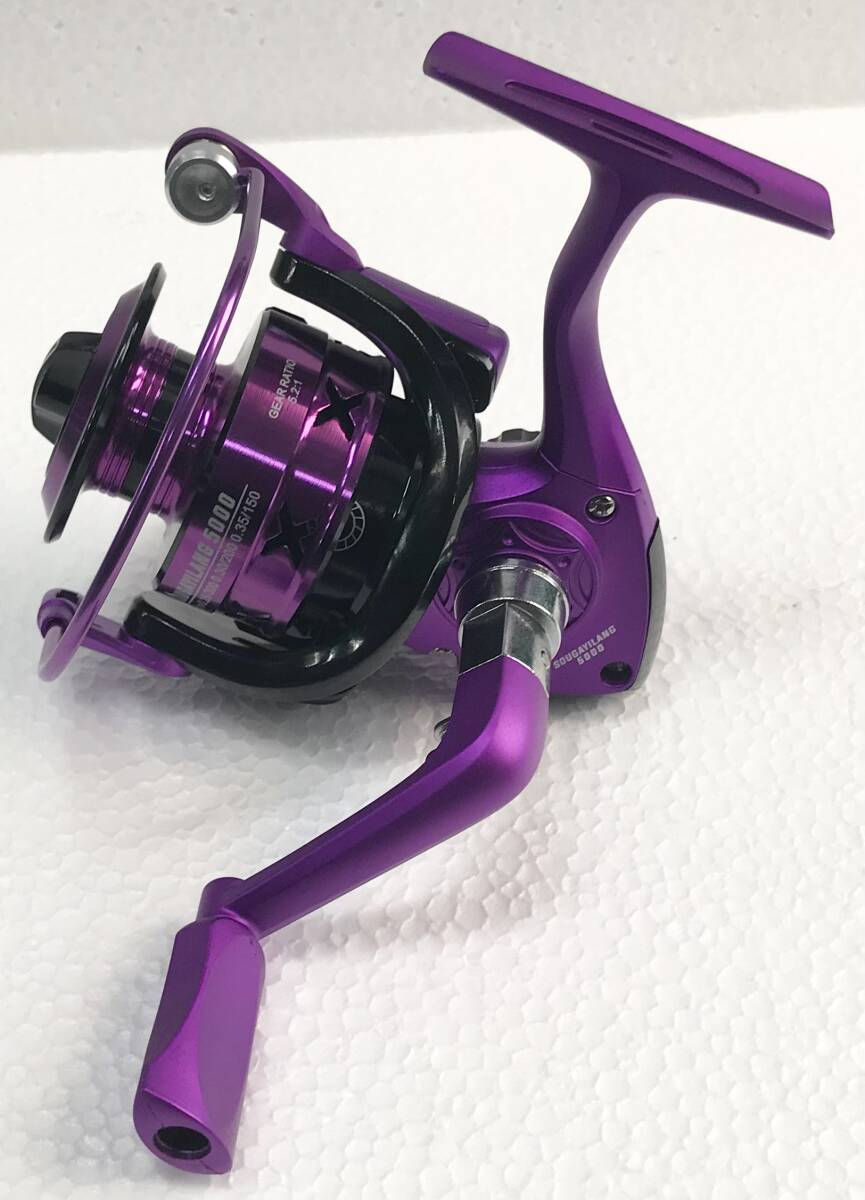 SOUGAYILANGスピニングリール4000☆送料無料☆新品未使用☆パープルメタリック☆左右ハンドル変更可能☆215グラム☆アルミスプール☆拍卖
