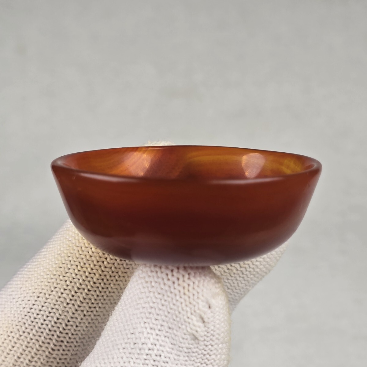 美品 天然戦国赤瑪瑙 手彫り 薄胎杯 茶碗 激安 酒器拍卖