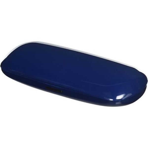 【新品/即決/送料230円】 メガネケース ハード プラスチック プッシュ式 日本メーカー TCケース MP-15 ツヤあり 青 ネイビー 50910-2 2/2拍卖