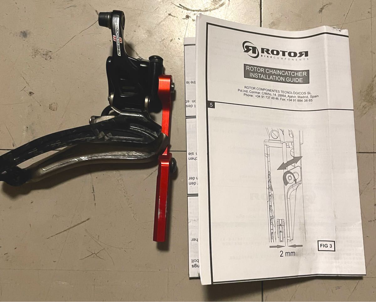 Campagnolo RECORD カンパニョーロ レコード 11S フロントディレイラー 直付け ROTOR チェーンキャッチャー付 中古 2×11拍卖