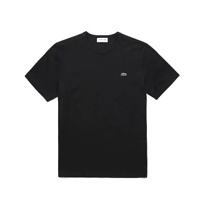 国内正規品 LACOSTE サイズ2 新品タグ付き ブラック 黒 クロコエンブレム クルーネックTシャツ スリムフィット ラコステ拍卖