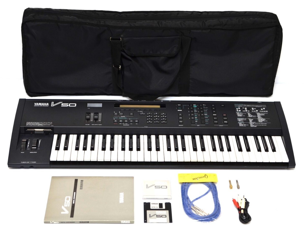 【極美品/付属品多数】YAMAHA ヤマハ V50 DIGITAL SYNTHESIZER シンセサイザー 61鍵 DEMONSTRATION キーボード Guitar Man拍卖