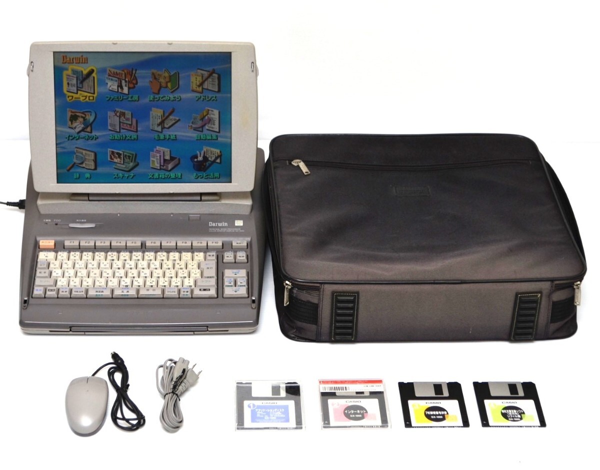 【最上位機種/アプリケーションディスク付】CASIO カシオ GX-1000 Darwin ダーウィン ワープロ カラー液晶 ワードプロセッサ GX-700 兄弟機拍卖