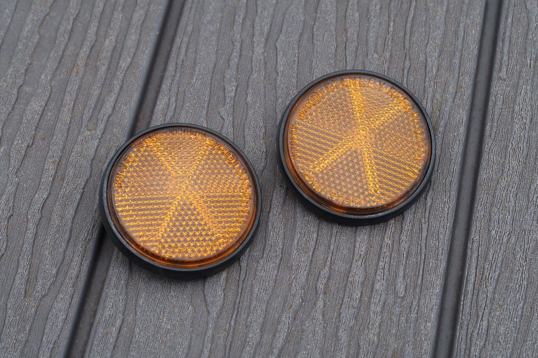 ヤマハ SR500SP 純正リフレクター 美品 スタンレー純正 反射板 2個セット USA輸出モデル拍卖