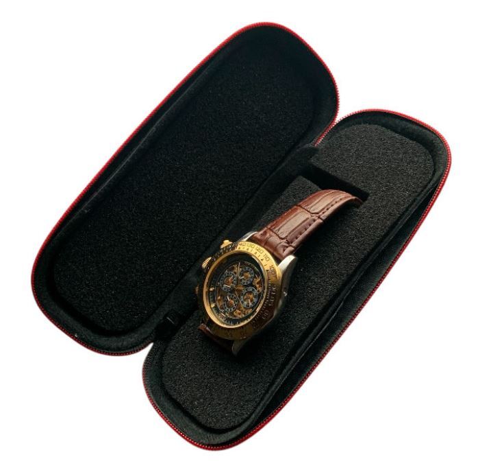 送料無料 腕時計ケース 1本収納 時計 ウォッチケース スポンジ保護 持ち運びに便利 バックの中で時計保護拍卖