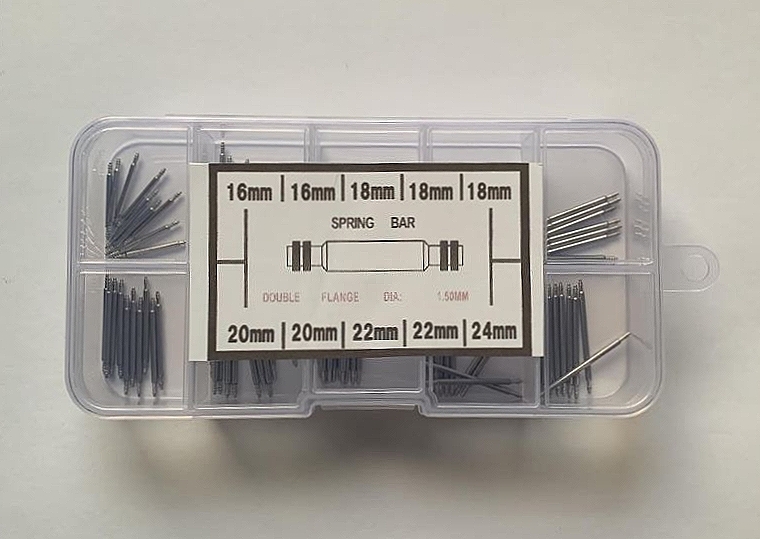 よく使う 時計 バネ棒セット ベルト ばね棒 5サイズ 16mm-24mm 100本セット バネ棒セット 腕時計 ベルト 交換 工具 腕時計 バンド拍卖