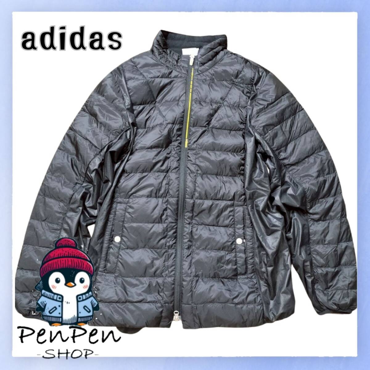 adidas アディダス メンズ ダウンジャケット 軽量 保温性抜群 ブラック O XG XLサイズ ナイロン 中綿ダウン90%拍卖