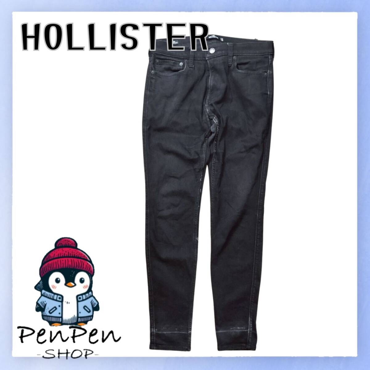 ストレッチ HOLLISTER ホリスター レディース デニムパンツ ジーンズ スーパースキニー ブラック XLサイズ LL カリフォルニア カジュアル拍卖