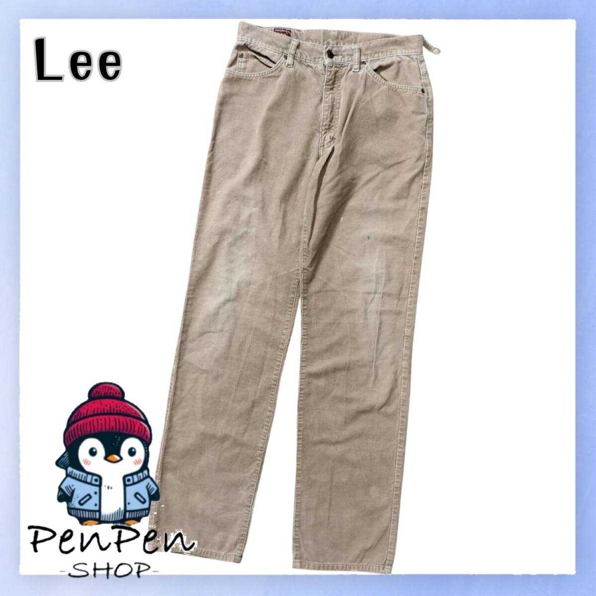 希少 Lee リー WESTERNER ウエスターナー メンズ コーデュロイ パンツ ベージュ ストレート ボトムス W30相当拍卖
