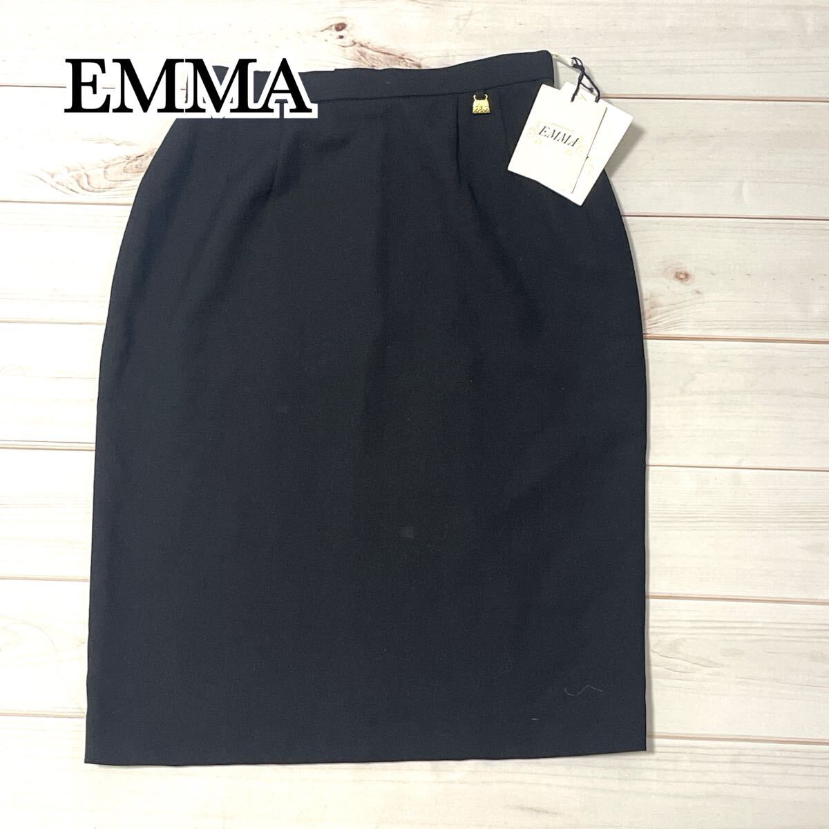 新品 未使用 EMMA エマ スカート ロングスカート ウール レディース ボトムス ロング丈 膝下 ひざ下 Iライン フレア 通勤 ブラック 13 L拍卖