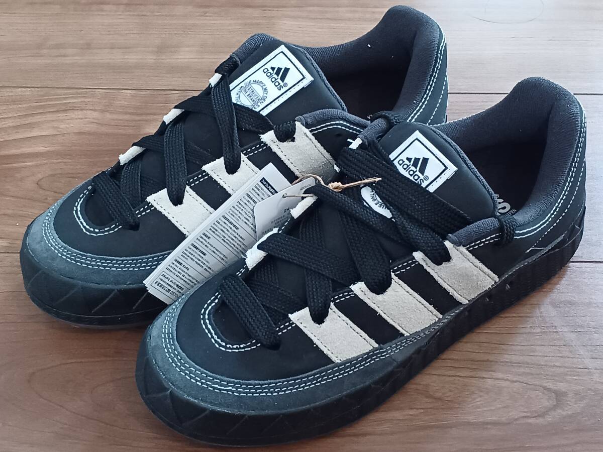 adidas ADIMATIC 27cm 未使用 箱付 タグ付 ブラック × ホワイト ID3938 アディダス アディマティック 拍卖