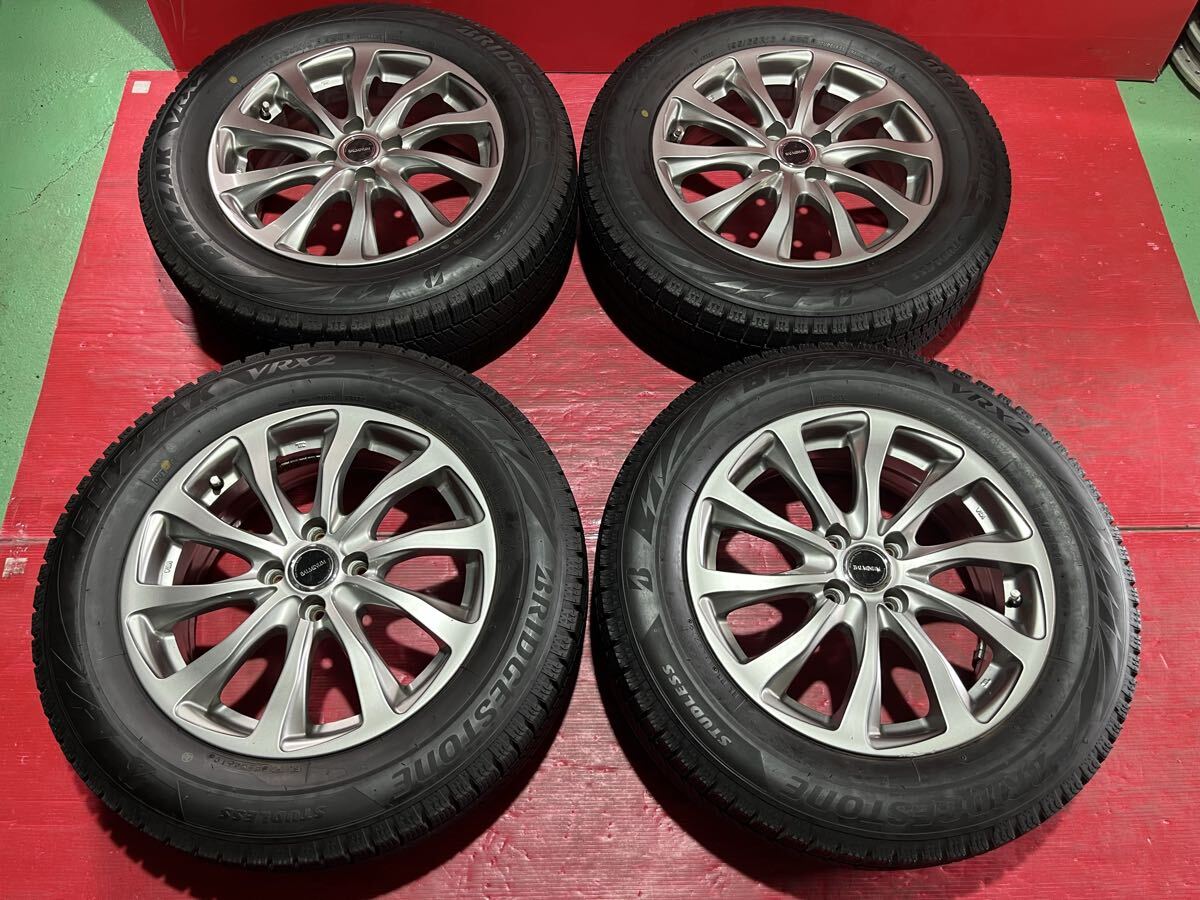 H-11 バルミナ 16×6j+40 100/4H 195/65R16 19年製 7分山 4本セット拍卖