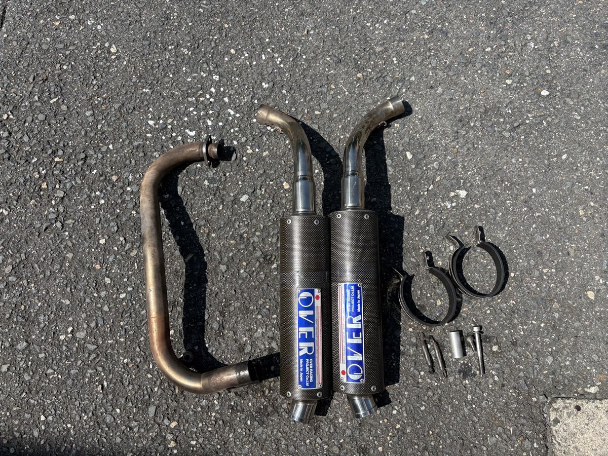 ★☆ホンダ グロム125(JC61) 用 OVER RACING オーバーレーシング ツインカーボンフルエキゾーストマフラー 美品 拍卖