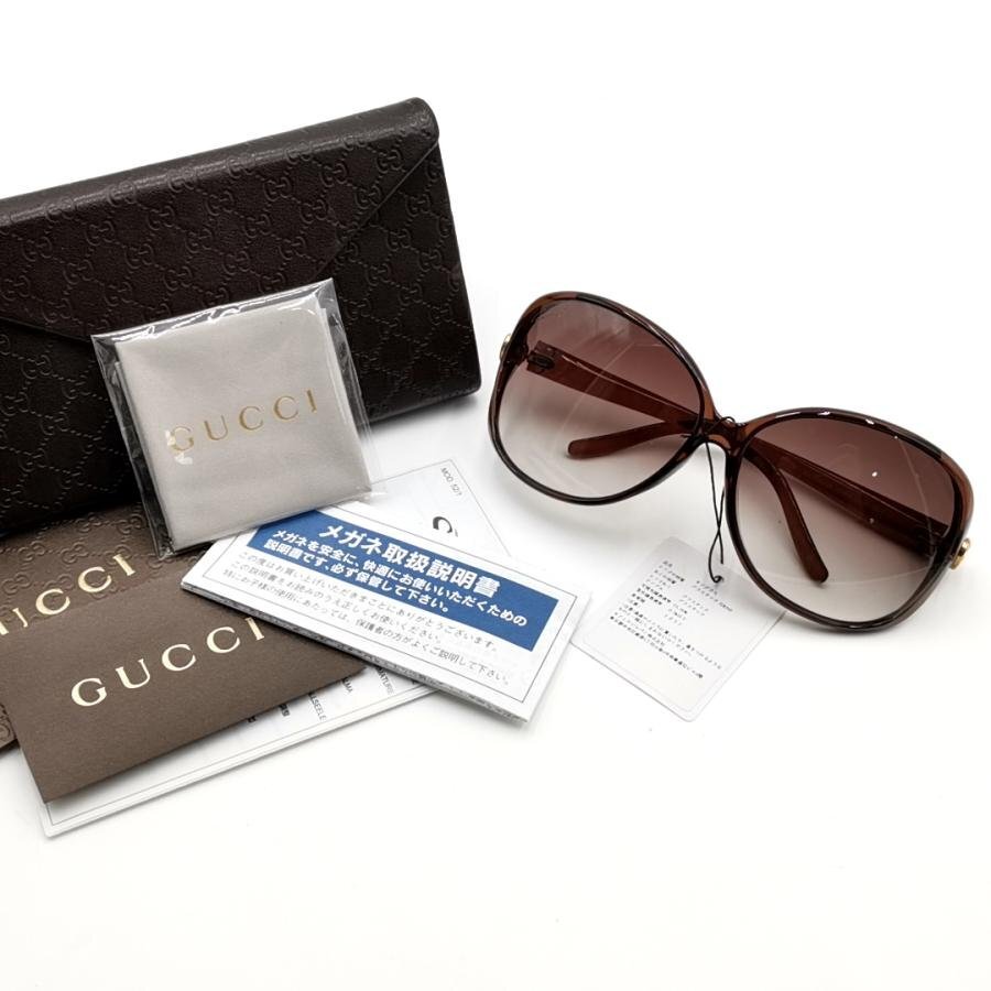 送料無料 超美品 グッチ GUCCI サングラス セルフレーム グラデーション ハートインターロッキングG イタリア製 レディース拍卖