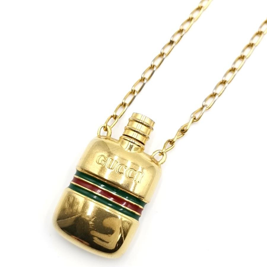 送料無料 グッチ GUCCI ネックレス ペンダント シェリーライン アトマイザー 香水 パフューム ボトル レディース拍卖