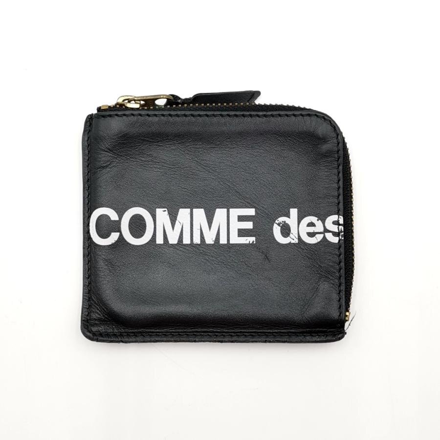 送料無料 コムデギャルソン COMME des GARCONS 財布 L字ファスナー レザー スペイン製 黒 メンズ拍卖