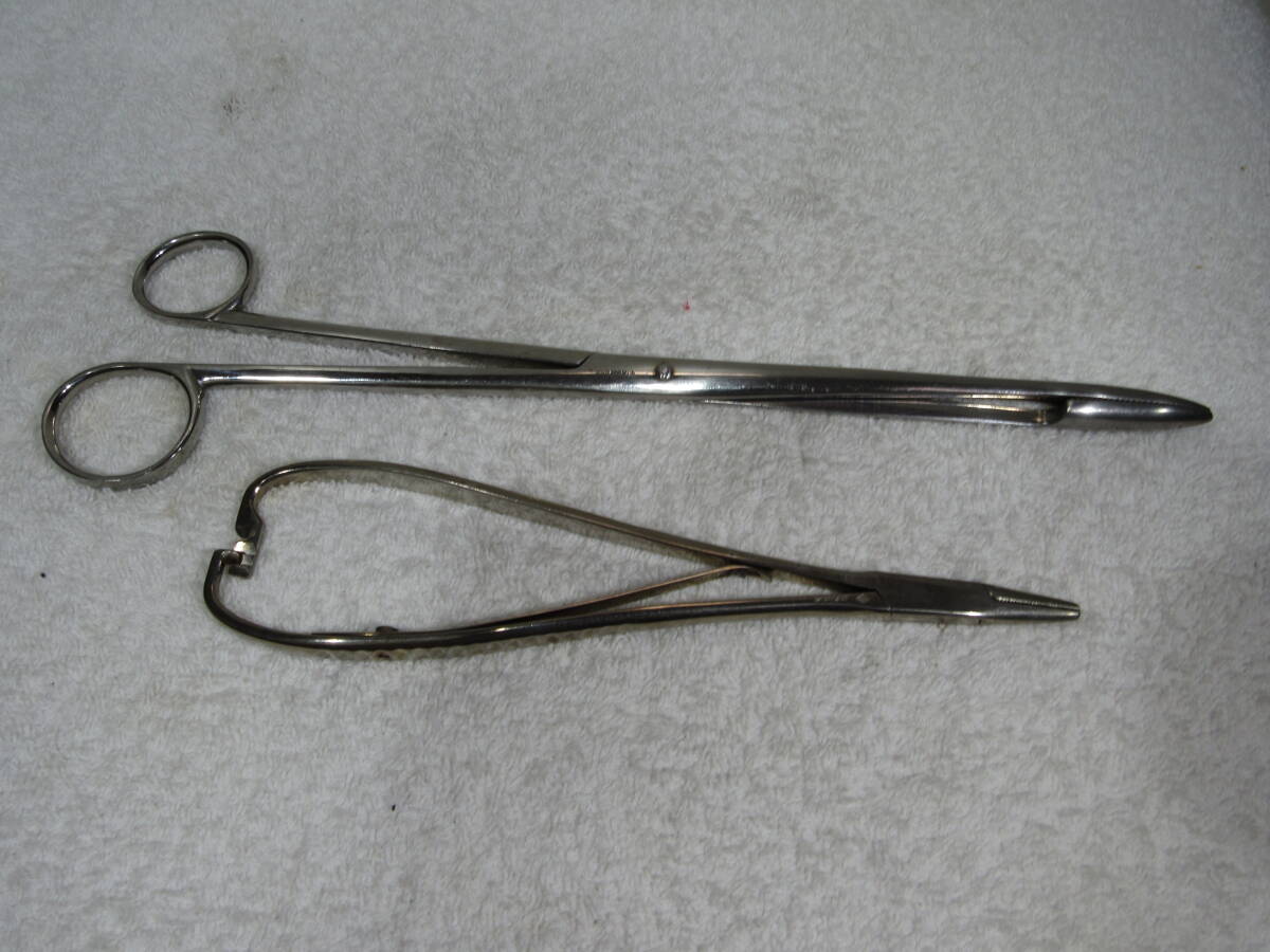 手術診療器具 整形外科 鉗子 19cm MIZUHOKA /ロング鉗子 27cm ステンレス2本 中古美形拍卖