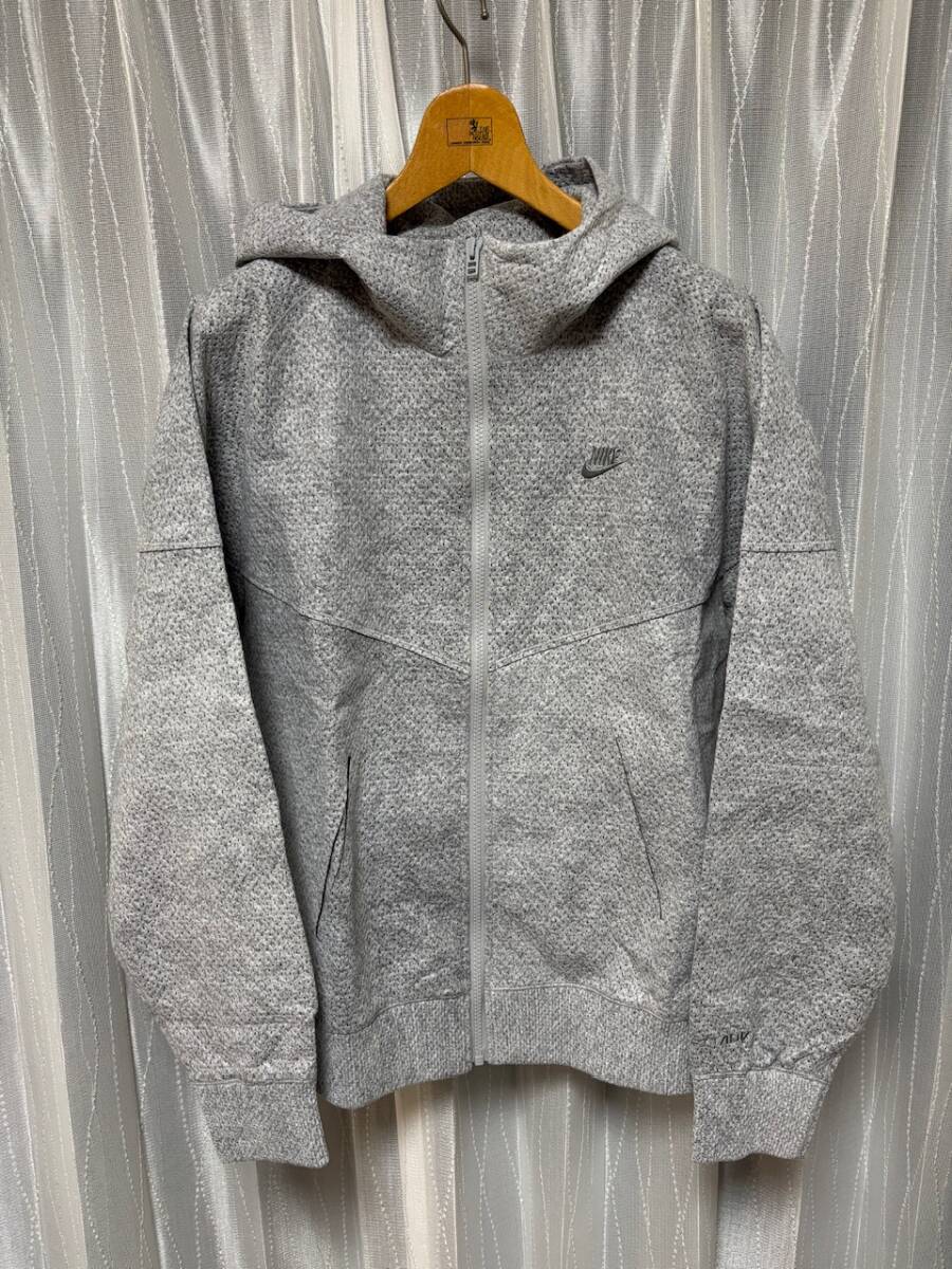 新品 NIKE TECH PACK forward parka S ナイキ テック エコ素材 hoodie フルジップパーカー グレー拍卖