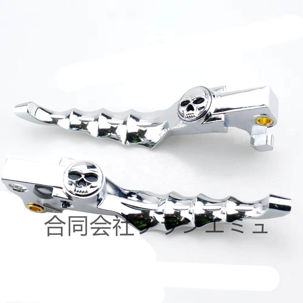 スポーツスター クローム クラッチ ブレーキ レバー スカル クリアキン ゾンビ 2004年~13 xl883 xl1200 48 アイアン フォーティエイト拍卖