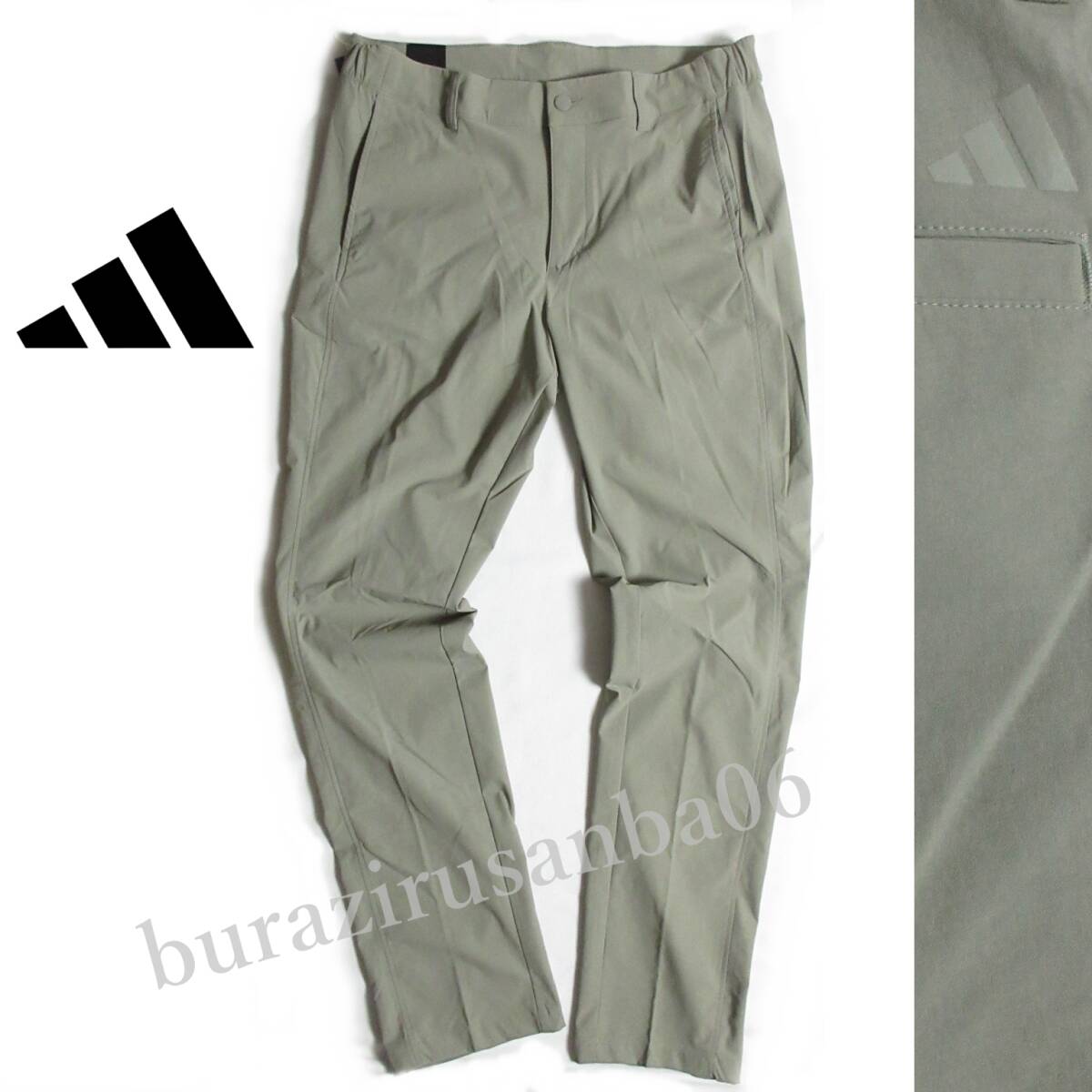 メンズ 92cm 未使用 定価9,900円 アディダス ゴルフ リラックス撥水チノパンツ ストレッチナイロン ゴルフパンツ 薄手 軽量 IU2845拍卖