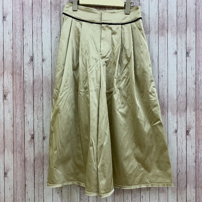 ランバンオンブルー LANVIN en Bleu ガウチョパンツ ワイド ストレッチ 36 ベージュ拍卖