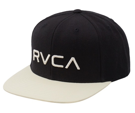 RVCA Twill Snapback II Hat Cap Black/White キャップ拍卖