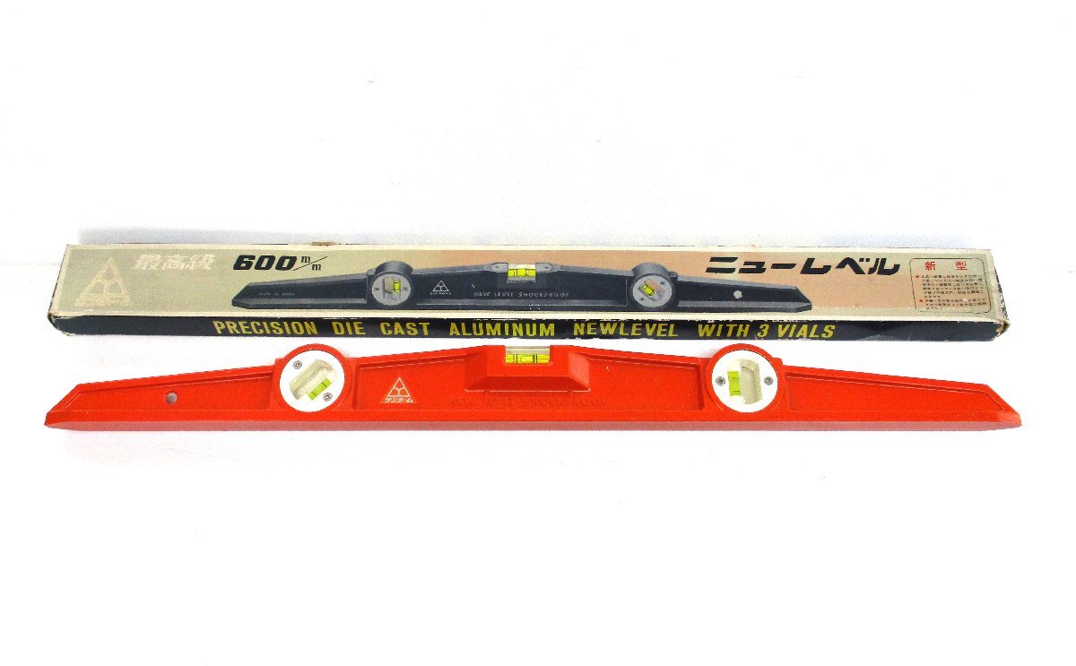 ★ 101487 ニューレベル 600mm 24インチ サンホーム 水平器 サイズ610x50~30x23mm 長期保管品 キズ・箱ヤブレ有 未使用 ★拍卖