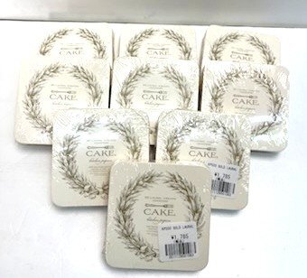 ★ 65303 コースター CAKE 月桂樹 450枚セット 9㎝角 中のコースター中央無地 紙製 店舗用品 業務用 厨房雑貨 喫茶店 U.S.Aプリント ★拍卖