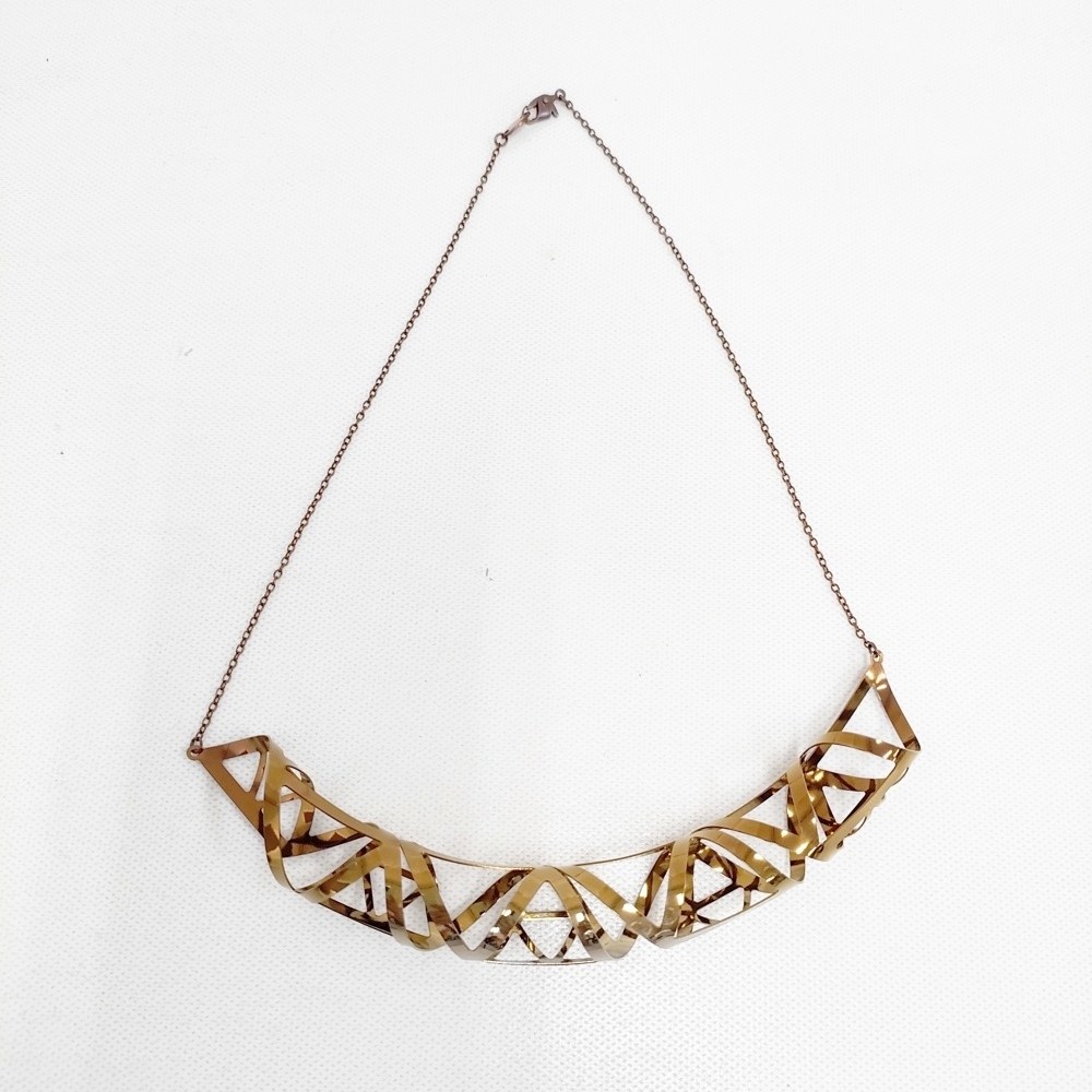 ISSEY MIYAKE 1325. チタニウム チタン TITANIUM 定価24000円 アクセサリー ネックレス ゴールド イッセイミヤケ1325. 5-0819G 267540拍卖