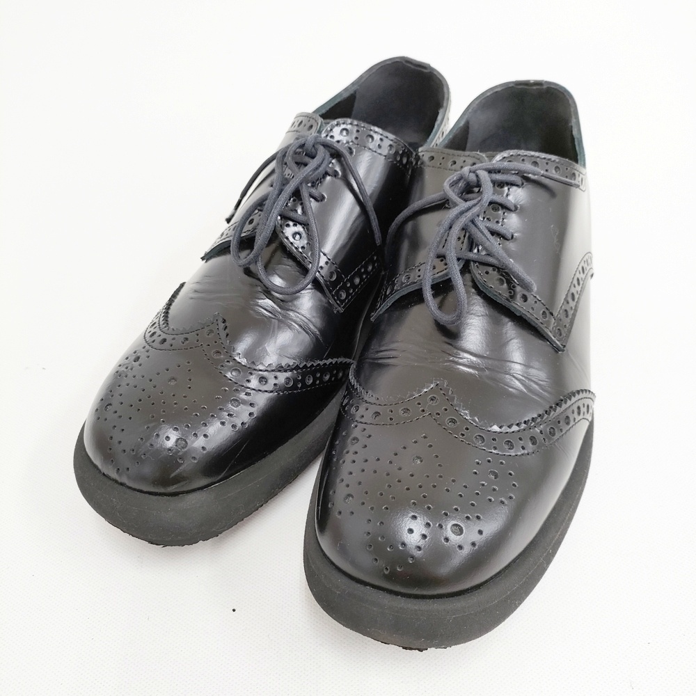 tricot COMME des GARCONS ウイングチップ 23.5cm シューズ・靴 ブラック トリココムデギャルソン 5-0904G 265216拍卖