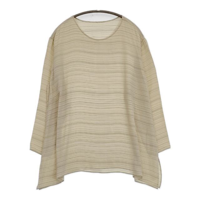 JURGEN LEHL J0161FB211 シルク 長袖Tシャツ カットソー ロンT ベージュ ヨーガンレール 5-0914M 261394拍卖